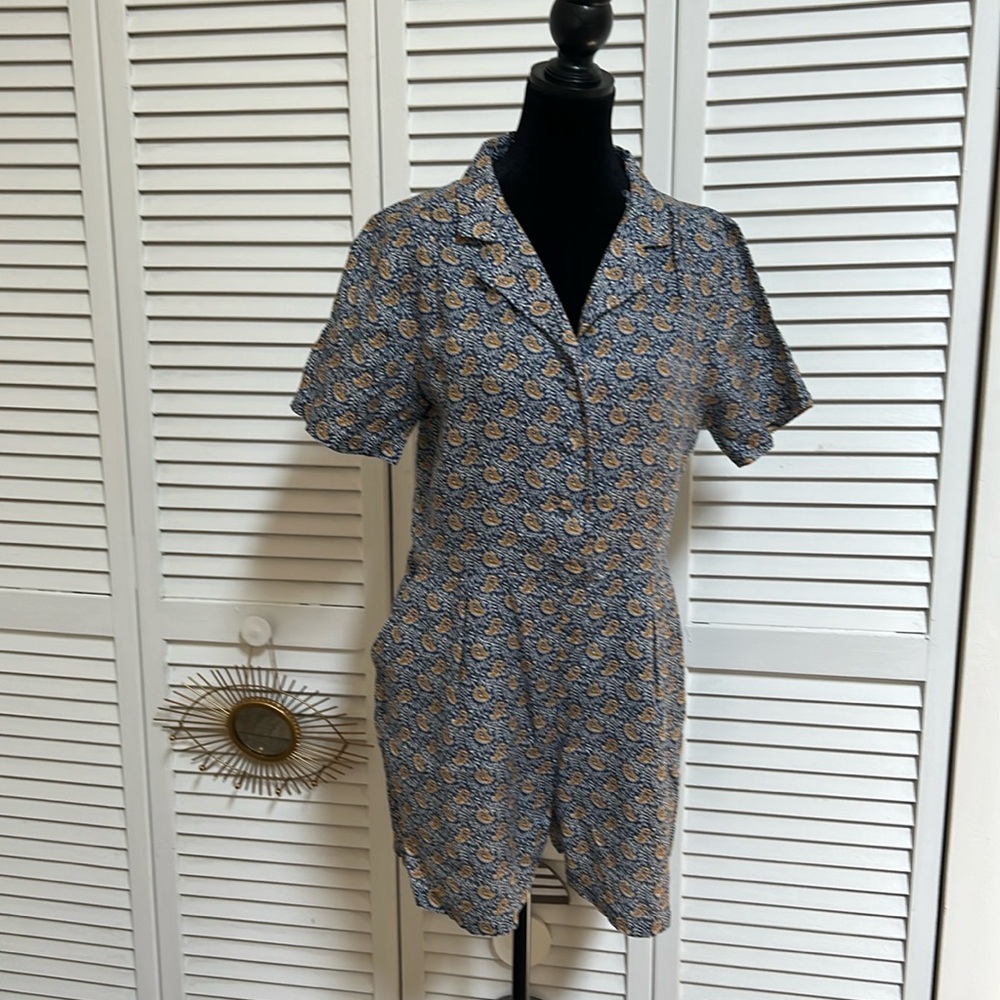 Soleiado Blue and Yellow Paisley Shirt